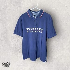 Tommy Hilfiger Blue Polo Shirt XL Classic Short Sleeve Casual Men's Wear